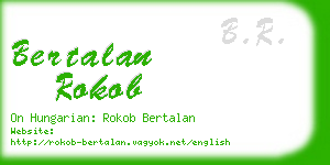 bertalan rokob business card